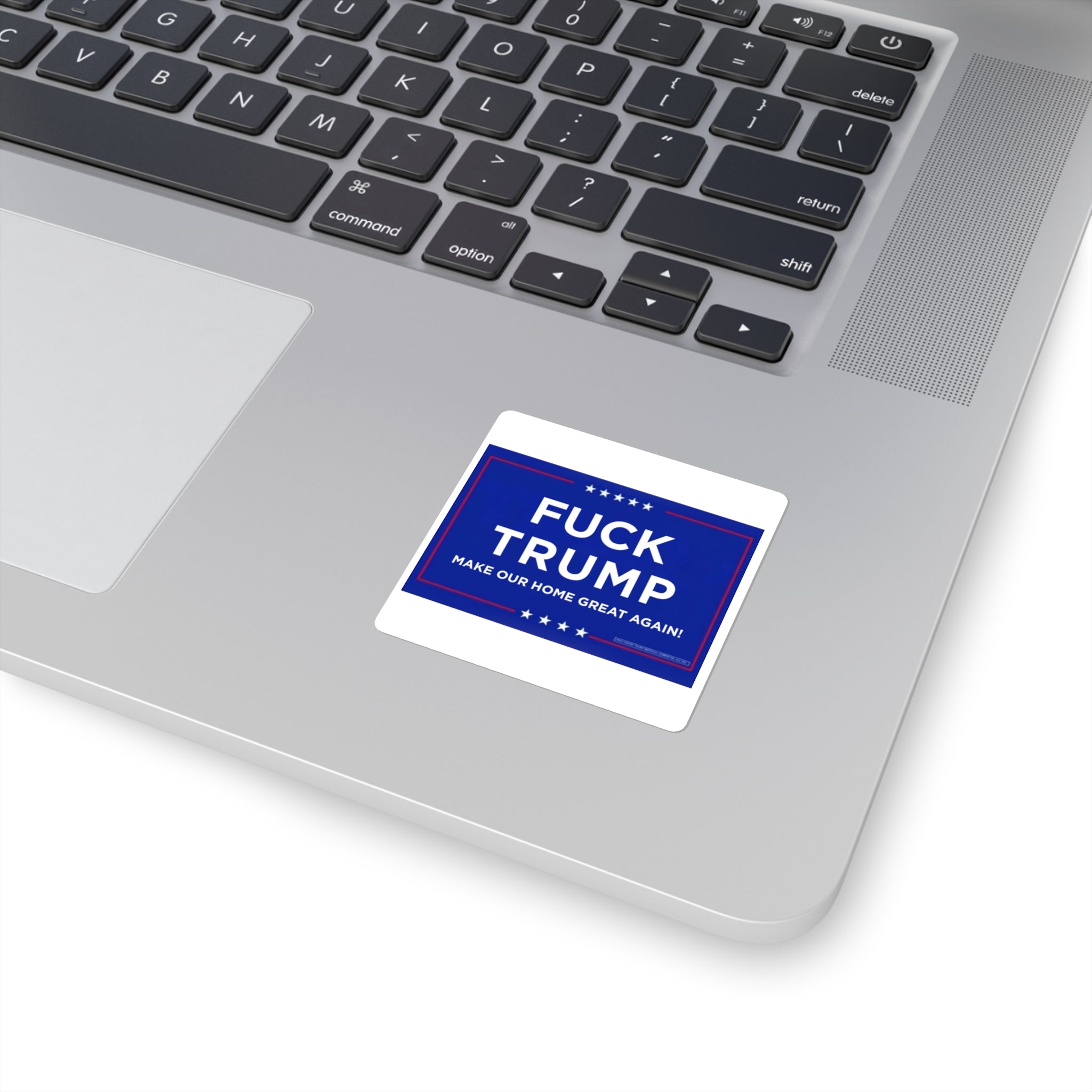 Political Statement Square Stickers - "F**k Trump" Design