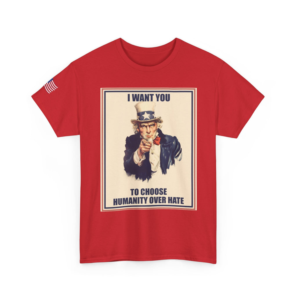 Patriotic Uncle Sam Humanity Over Hate T-Shirt