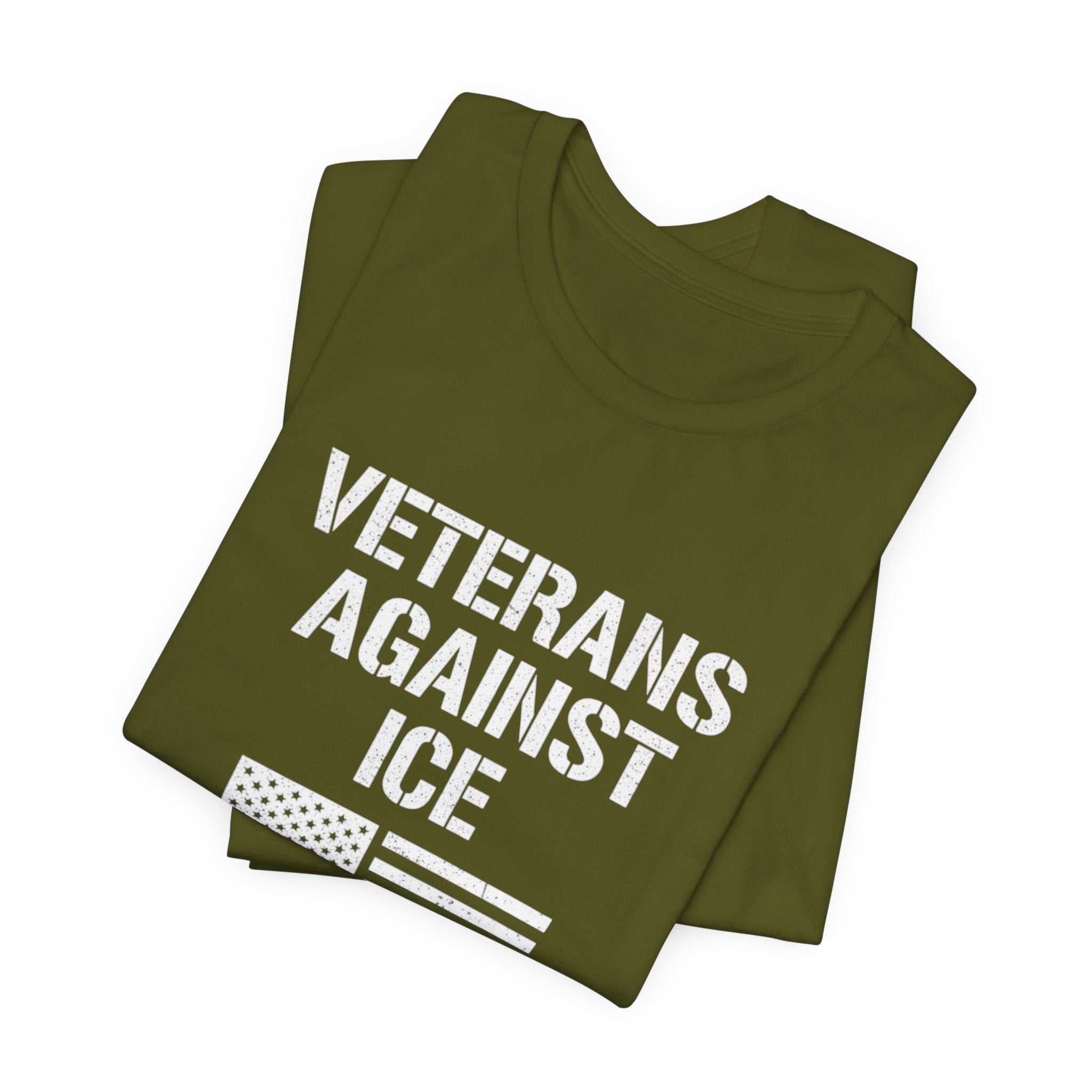 Veterans Against ICE T-Shirt — Patriotic Anti-Detention Statement Tee