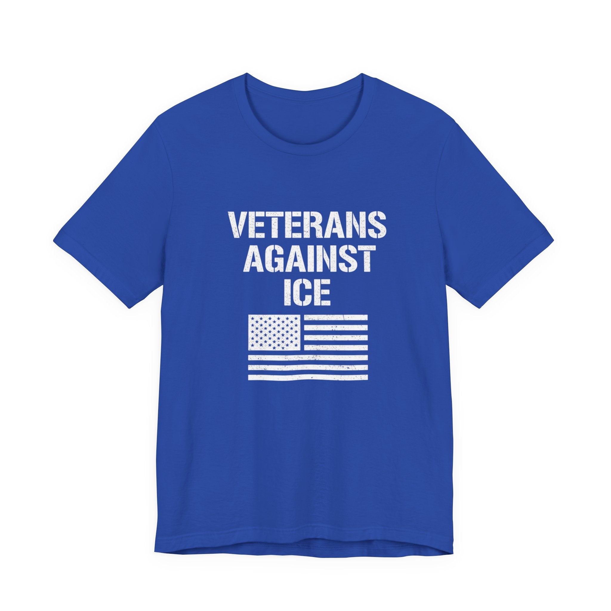 Veterans Against ICE T-Shirt — Patriotic Anti-Detention Statement Tee