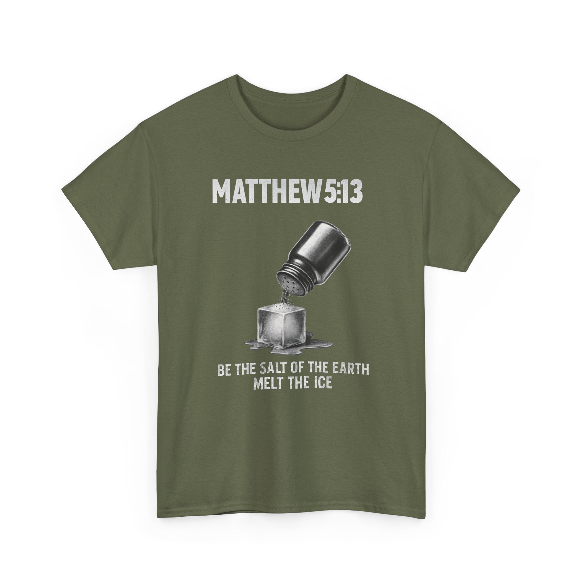 Matthew 5:13 Unisex Faith & Activism T-Shirt | Anti-ICE Religious Protest Tee | Unisex Heavy Cotton Christian Activist Shirt for Protesting & Social Justice