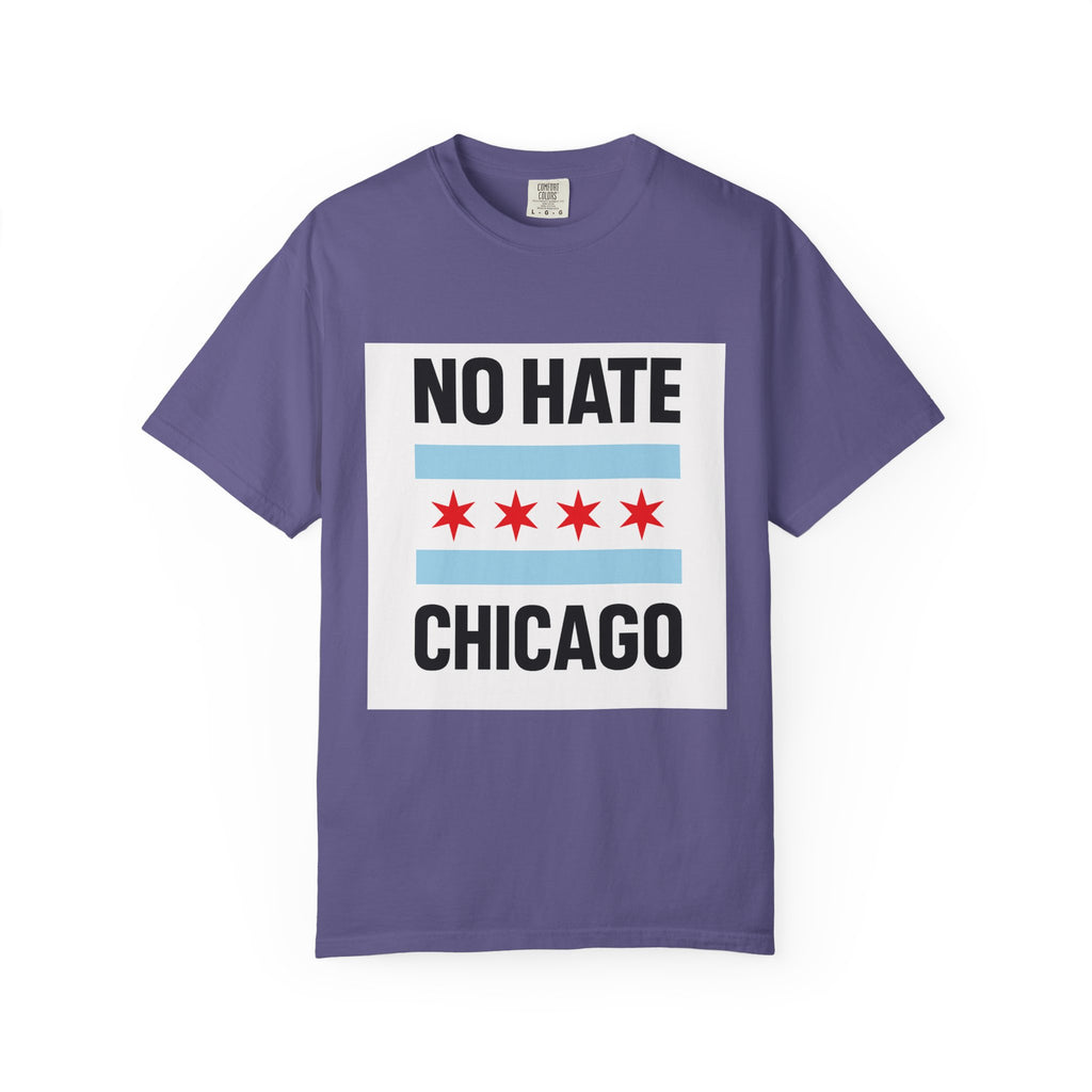 Chicago Pride Unisex T-Shirt - No Hate Chicago Activism, Social Justice, LGBTQ+ Apparel