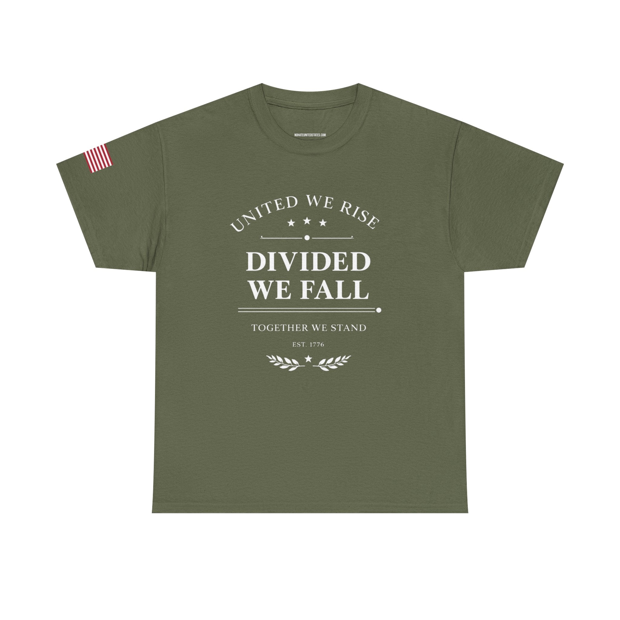 Patriotic "United We Rise, Divided We Fall, Together We Stand" T-Shirt