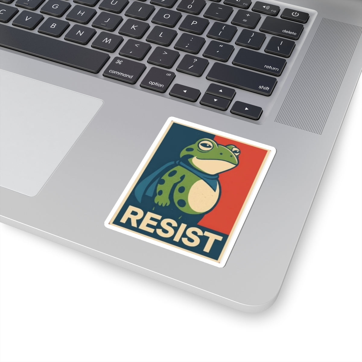 Resist Frog Kiss-Cut Stickers | Eco-Friendly Vinyl Decals for Activism
