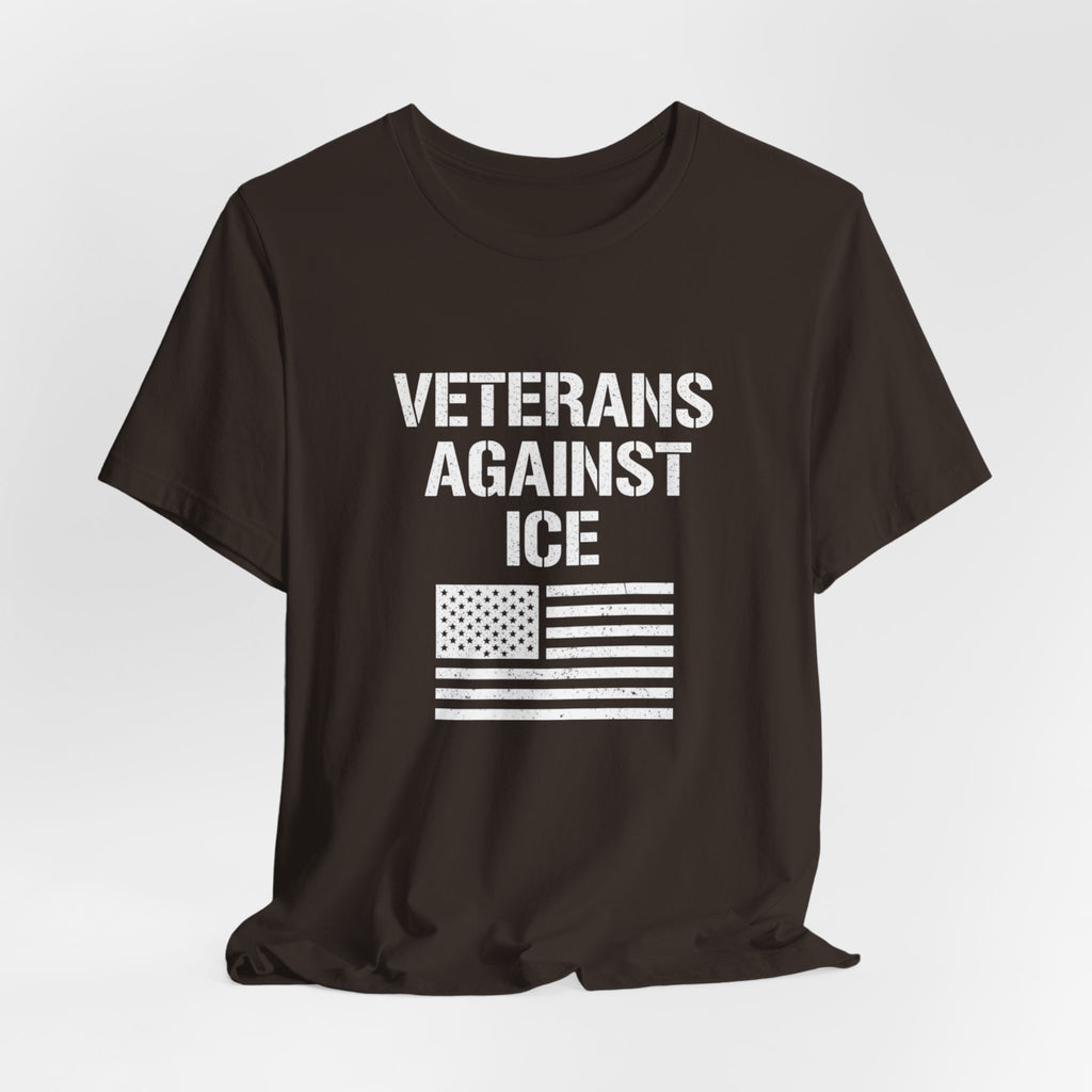 Veterans Against ICE T-Shirt — Patriotic Anti-Detention Statement Tee