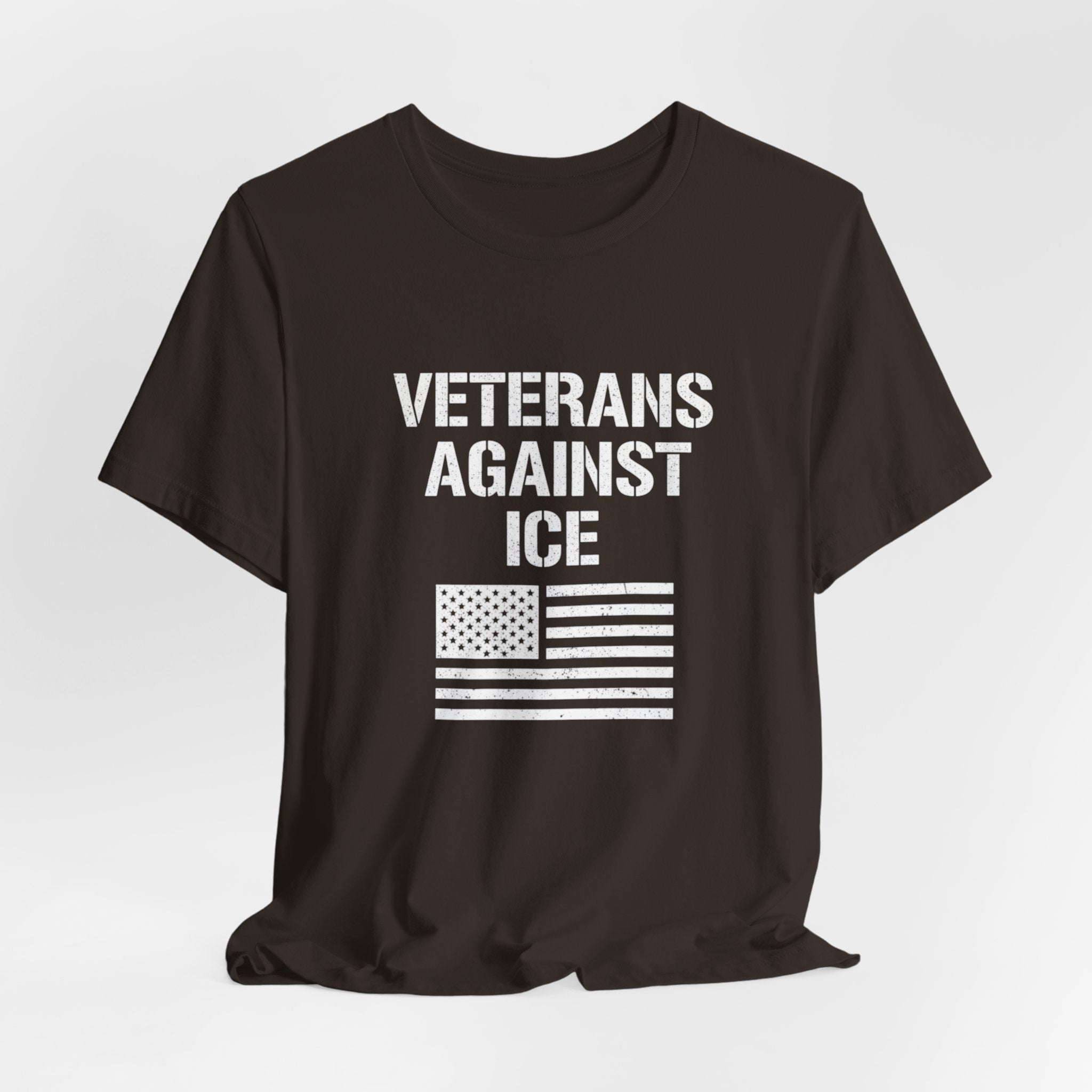 Veterans Against ICE T-Shirt — Patriotic Anti-Detention Statement Tee