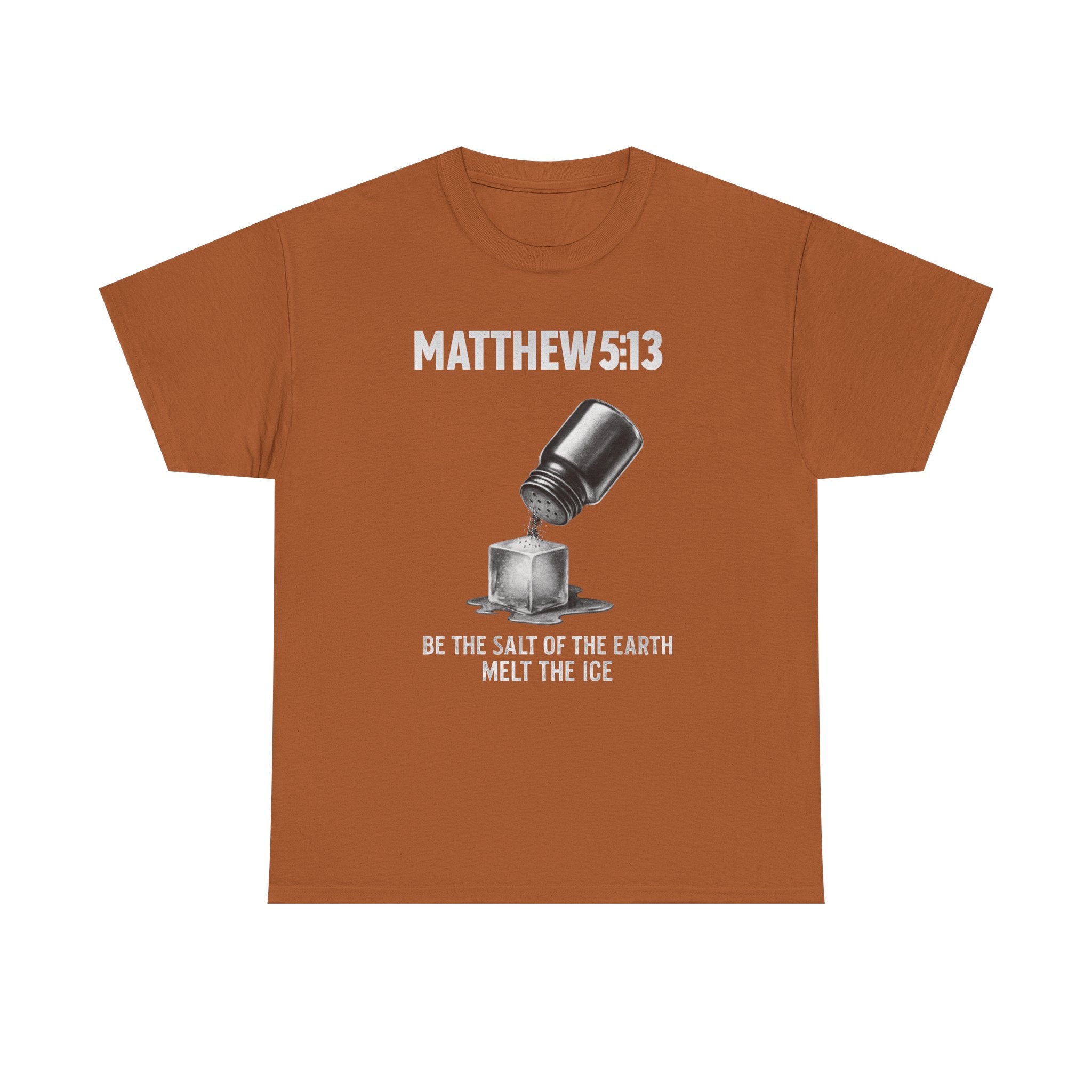 Matthew 5:13 Unisex Faith & Activism T-Shirt | Anti-ICE Religious Protest Tee | Unisex Heavy Cotton Christian Activist Shirt for Protesting & Social Justice
