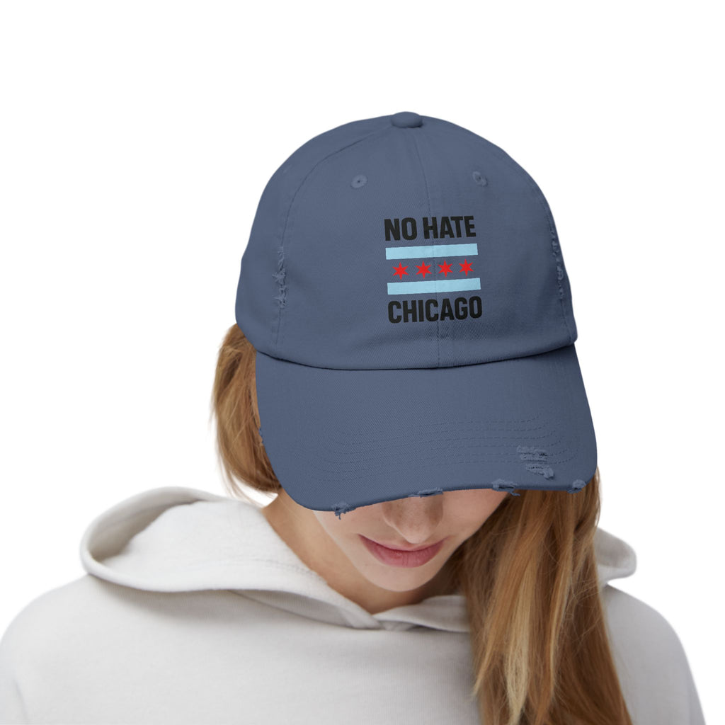No Hate Chicago Hat | Chicago Pride Cap | Gift for Chicagoans, Casual Wear, Statement Hat, Everyday Fashion