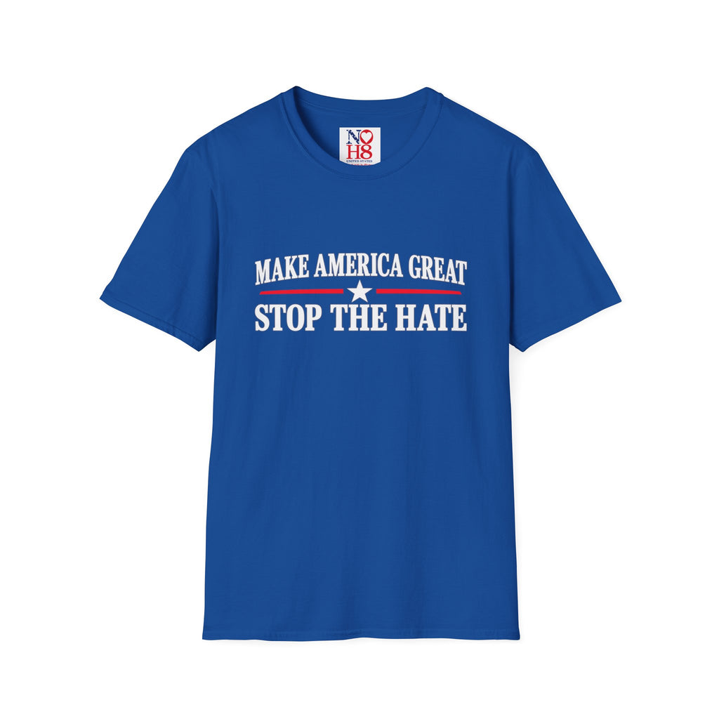 Stop the Hate T-Shirt - "Make America Great" Patriotic Anti-Hate Tee