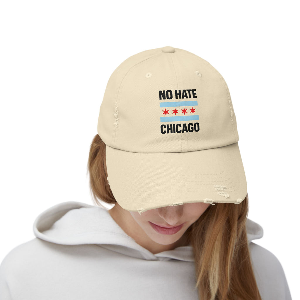 No Hate Chicago Hat | Chicago Pride Cap | Gift for Chicagoans, Casual Wear, Statement Hat, Everyday Fashion