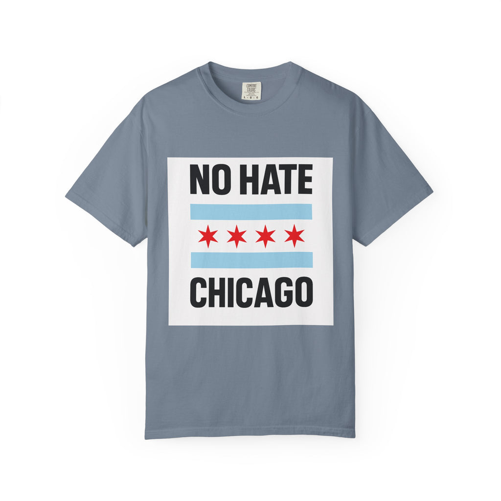 Chicago Pride Unisex T-Shirt - No Hate Chicago Activism, Social Justice, LGBTQ+ Apparel
