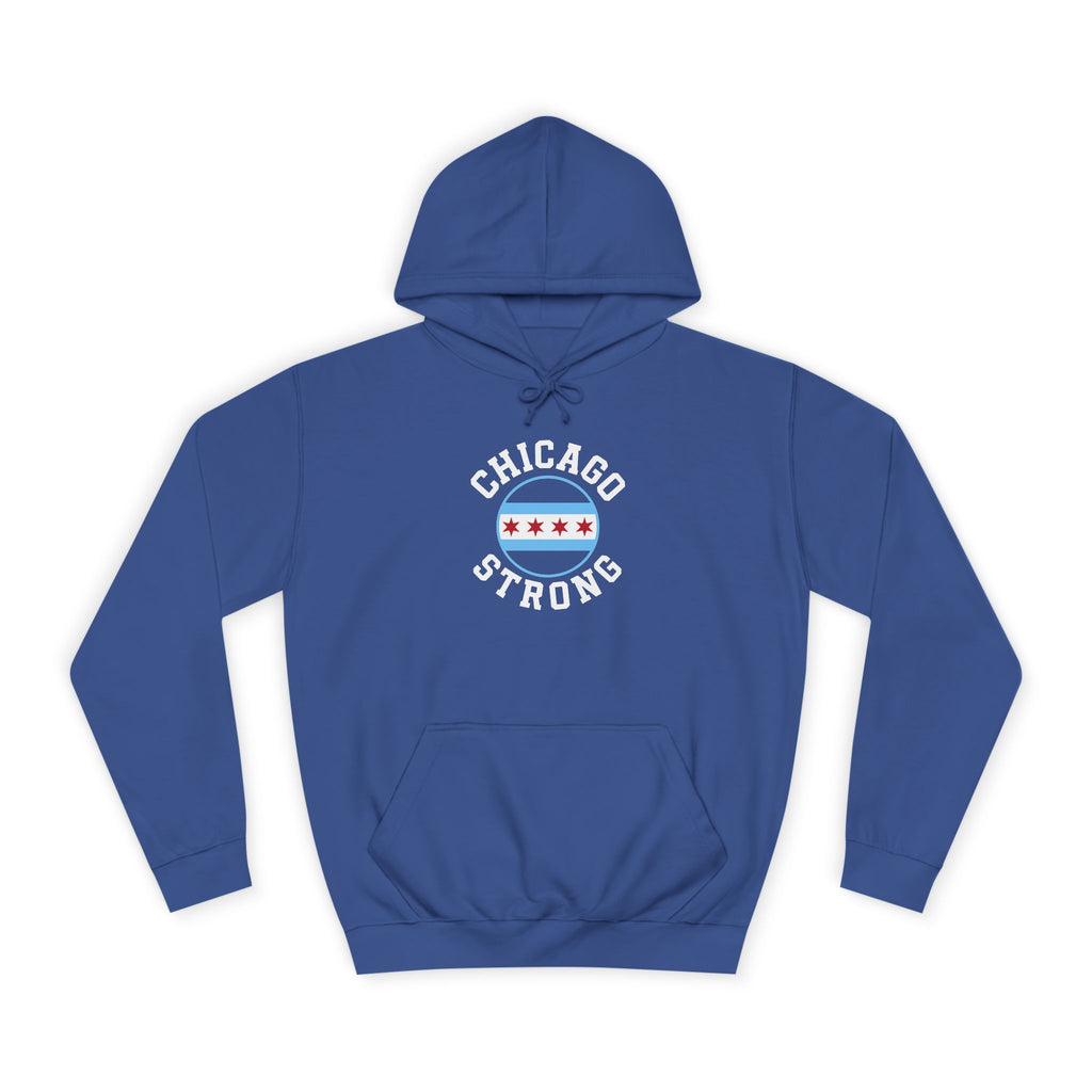 Chicago Strong Unisex Hoodie - Chicagoland Pride Pullover with Chicago Flag Emblem