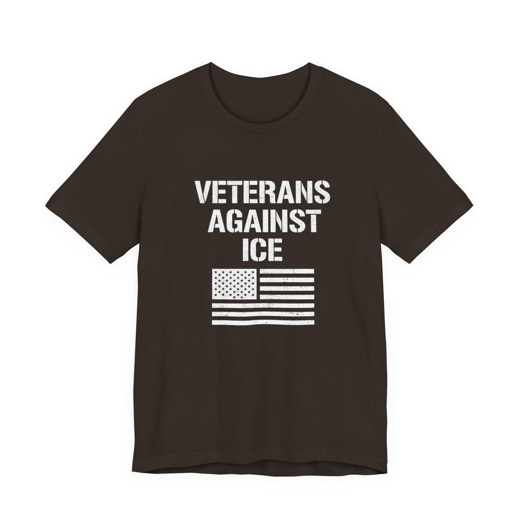 Veterans Against ICE T-Shirt — Patriotic Anti-Detention Statement Tee