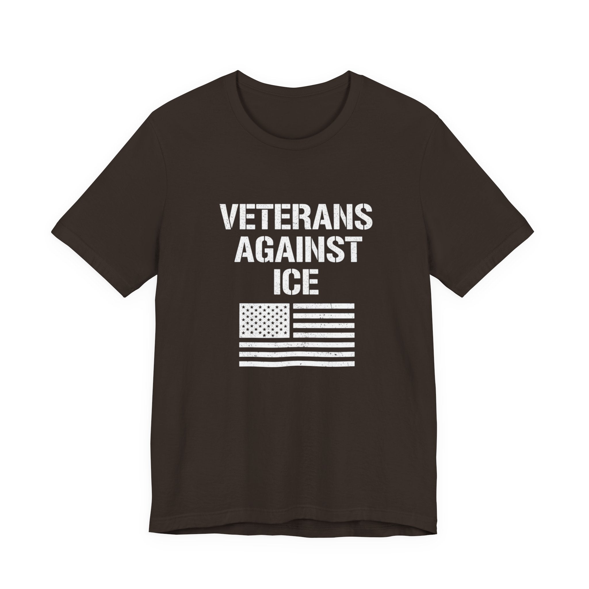 Veterans Against ICE T-Shirt — Patriotic Anti-Detention Statement Tee