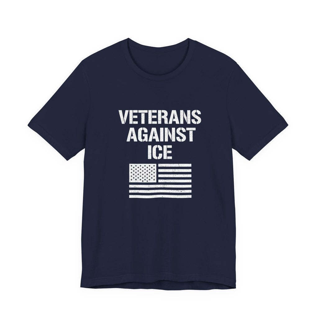 Veterans Against ICE T-Shirt — Patriotic Anti-Detention Statement Tee