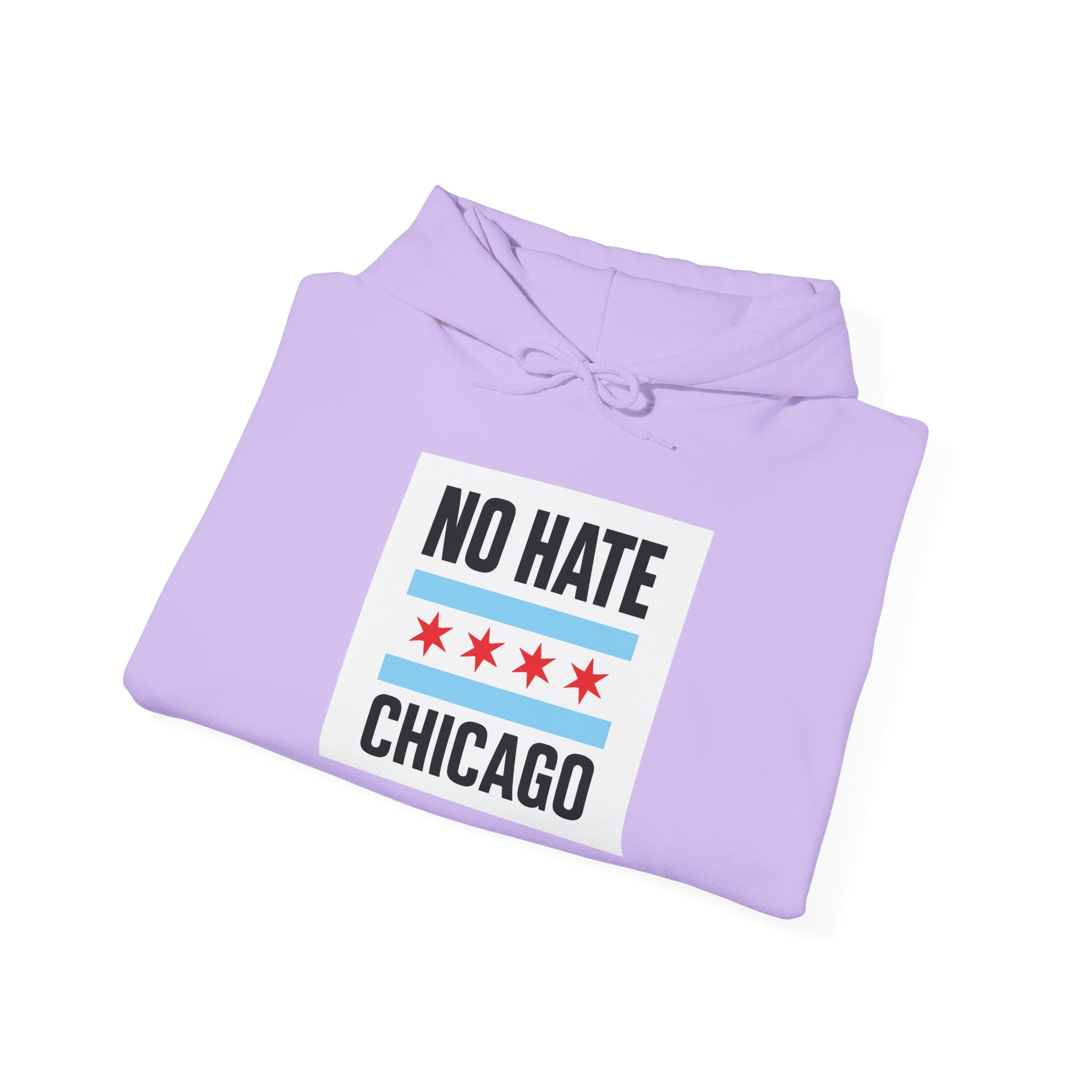 Unisex Hoodie with No Hate Chicago Design | Cozy Streetwear, Gift for Chicagoans, Political Statement, Casual Wear, Apparel