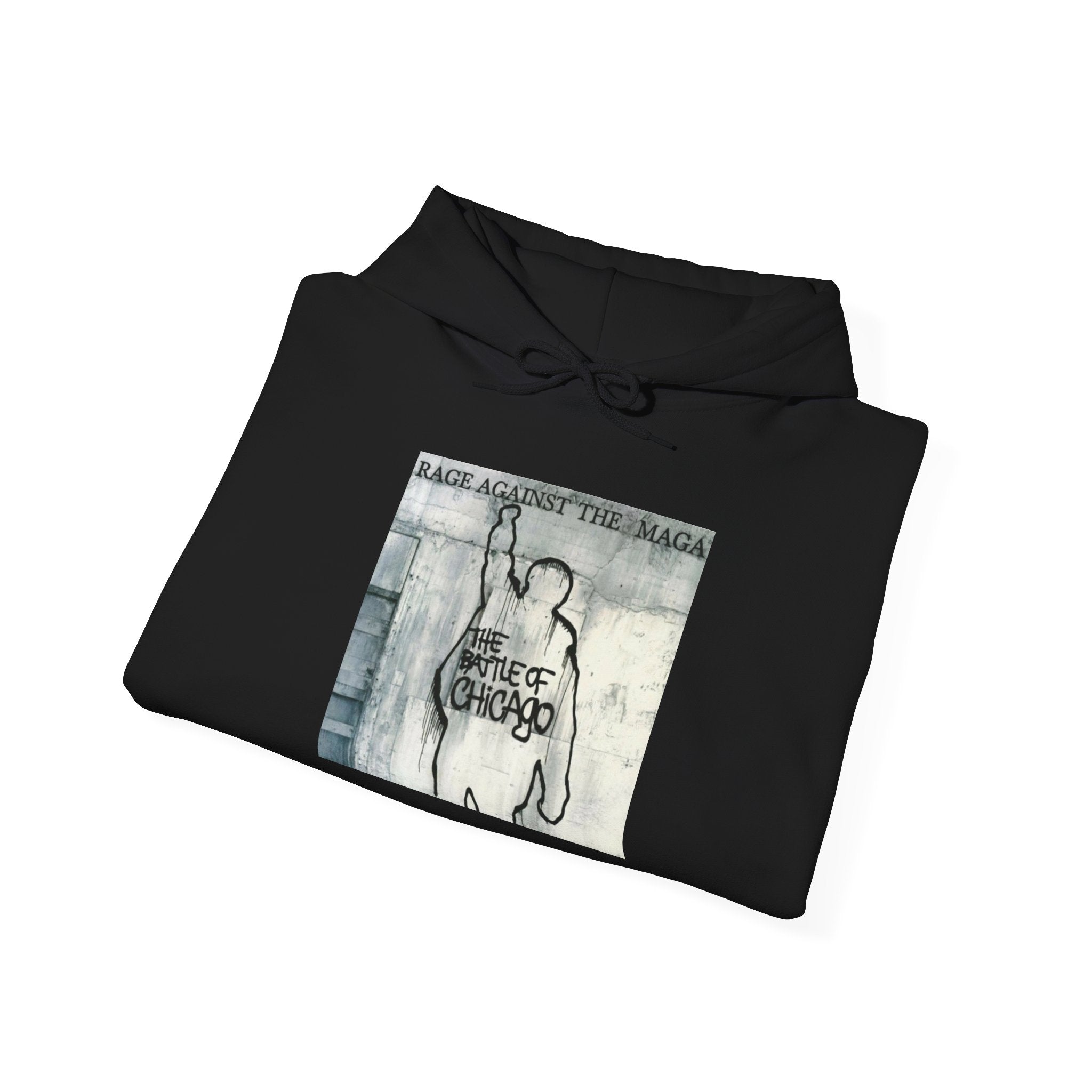 Protest Hoodie Sweatshirt - Rage Against MAGA Chicago Protesters