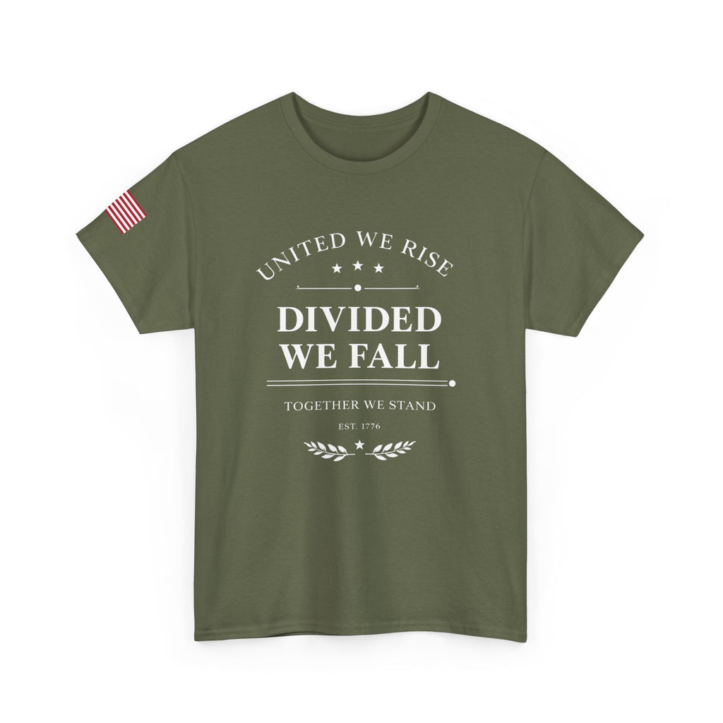 Patriotic "United We Rise, Divided We Fall, Together We Stand" T-Shirt