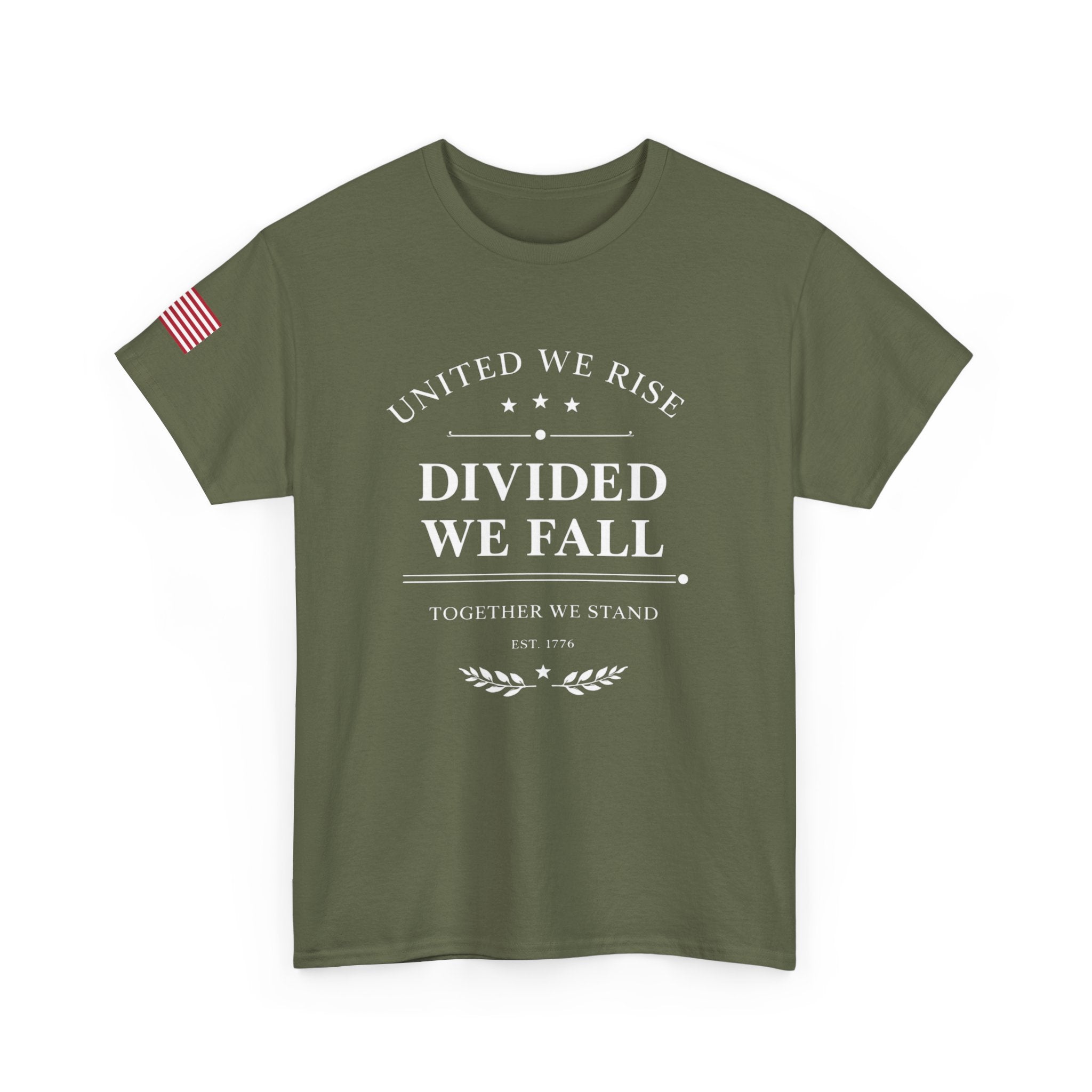 Patriotic "United We Rise, Divided We Fall, Together We Stand" T-Shirt