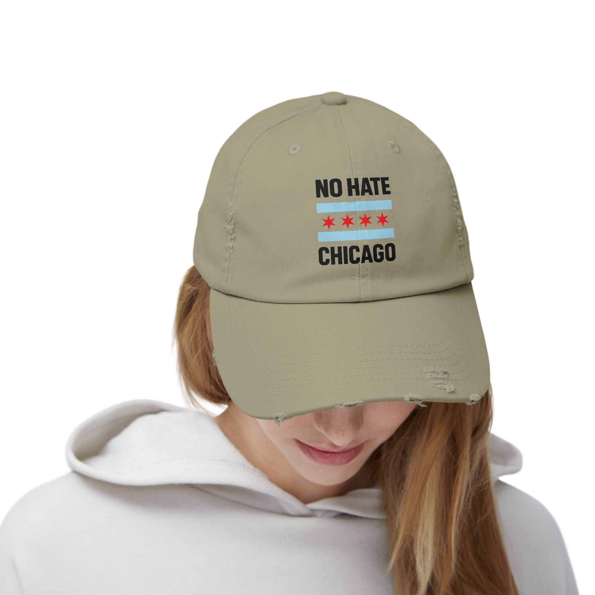 No Hate Chicago Hat | Chicago Pride Cap | Gift for Chicagoans, Casual Wear, Statement Hat, Everyday Fashion