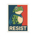 Resist Frog Kiss-Cut Stickers | Eco-Friendly Vinyl Decals for Activism