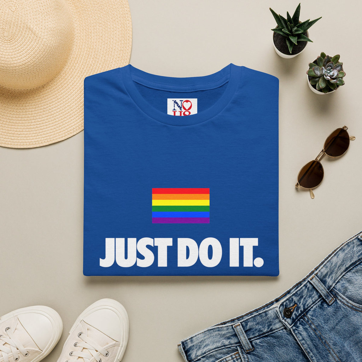 Pride Vote T-Shirt — “JUST DO IT.” Rainbow Voting Tee