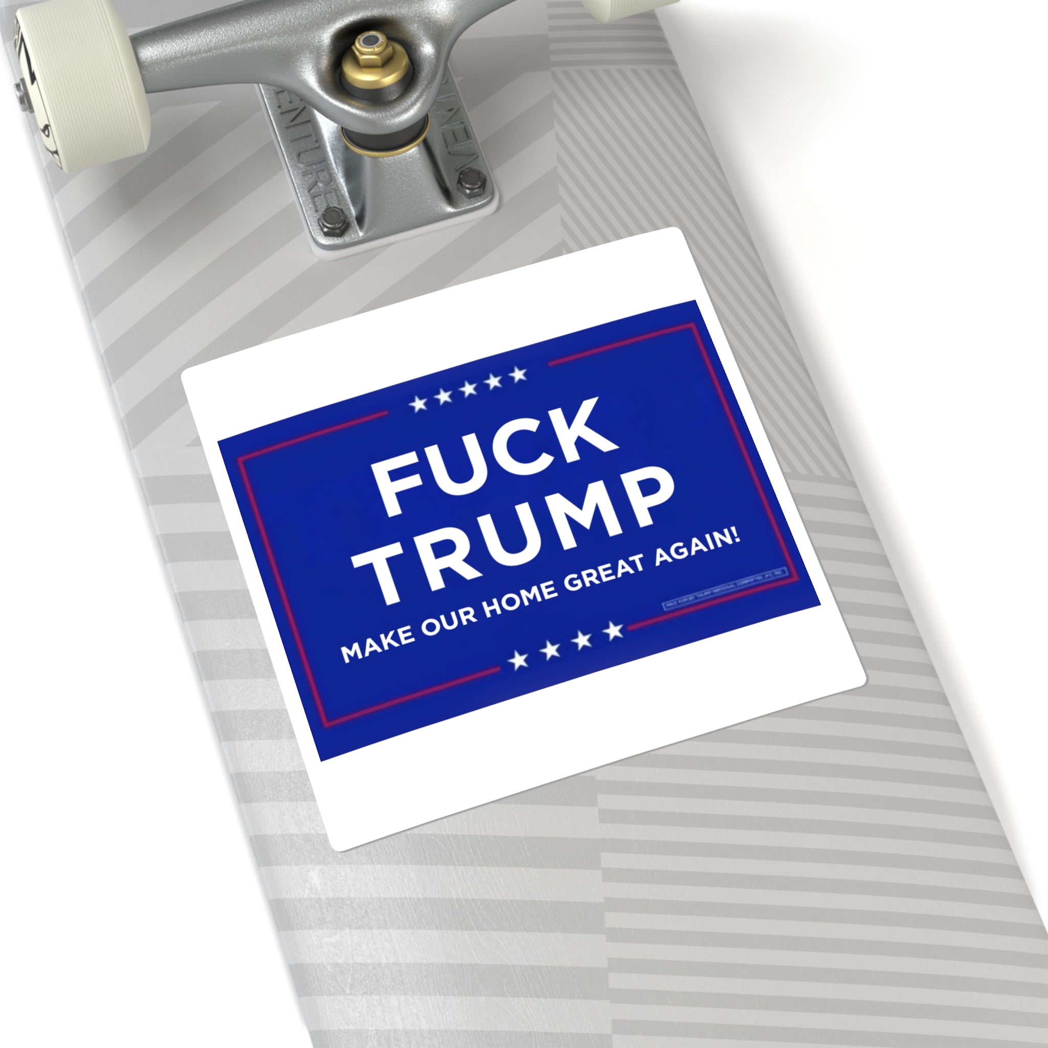 Political Statement Square Stickers - "F**k Trump" Design