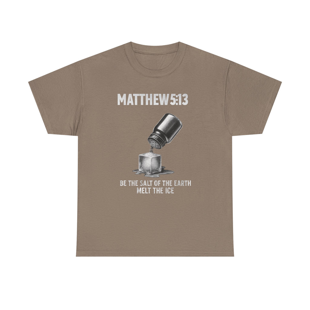 Matthew 5:13 Unisex Faith & Activism T-Shirt | Anti-ICE Religious Protest Tee | Unisex Heavy Cotton Christian Activist Shirt for Protesting & Social Justice