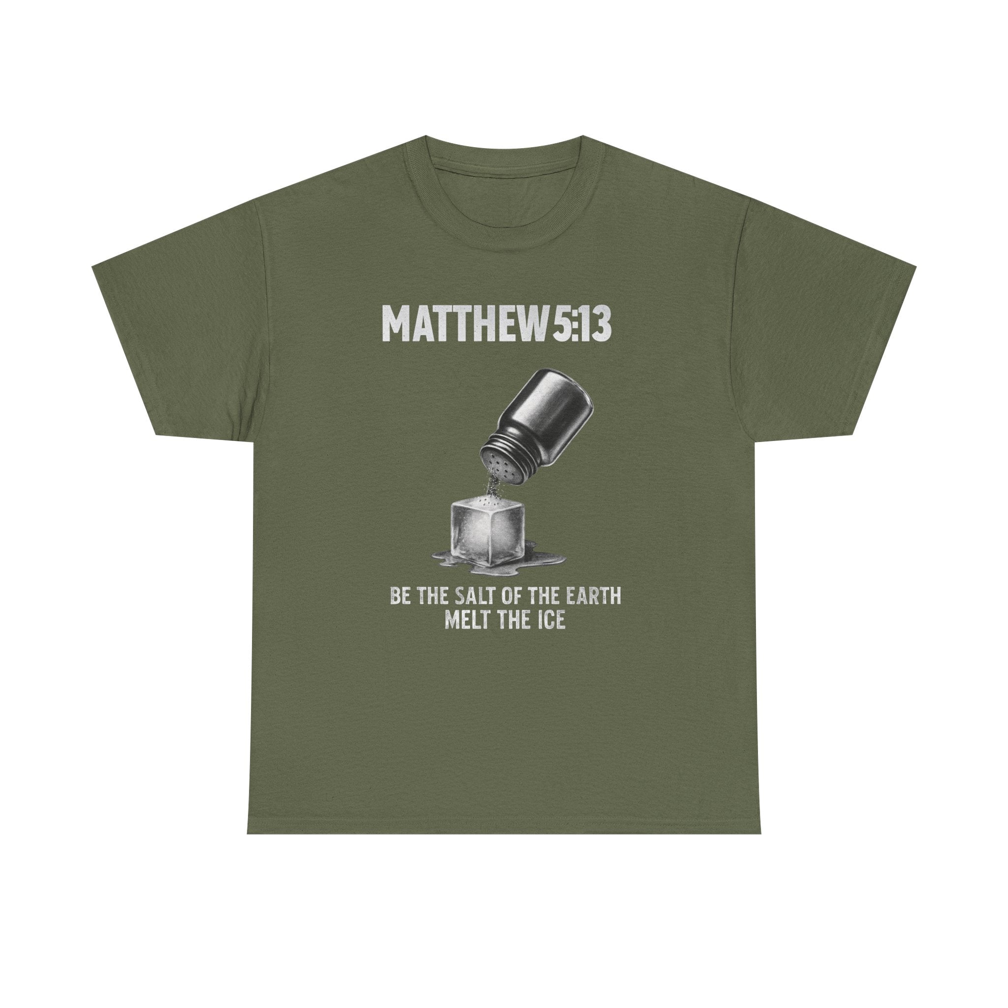 Matthew 5:13 Unisex Faith & Activism T-Shirt | Anti-ICE Religious Protest Tee | Unisex Heavy Cotton Christian Activist Shirt for Protesting & Social Justice