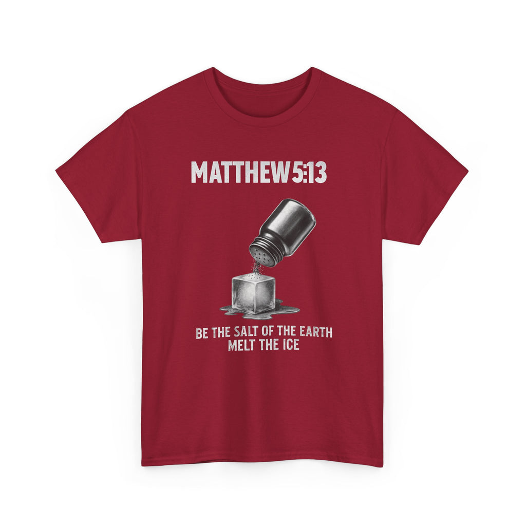Matthew 5:13 Unisex Faith & Activism T-Shirt | Anti-ICE Religious Protest Tee | Unisex Heavy Cotton Christian Activist Shirt for Protesting & Social Justice