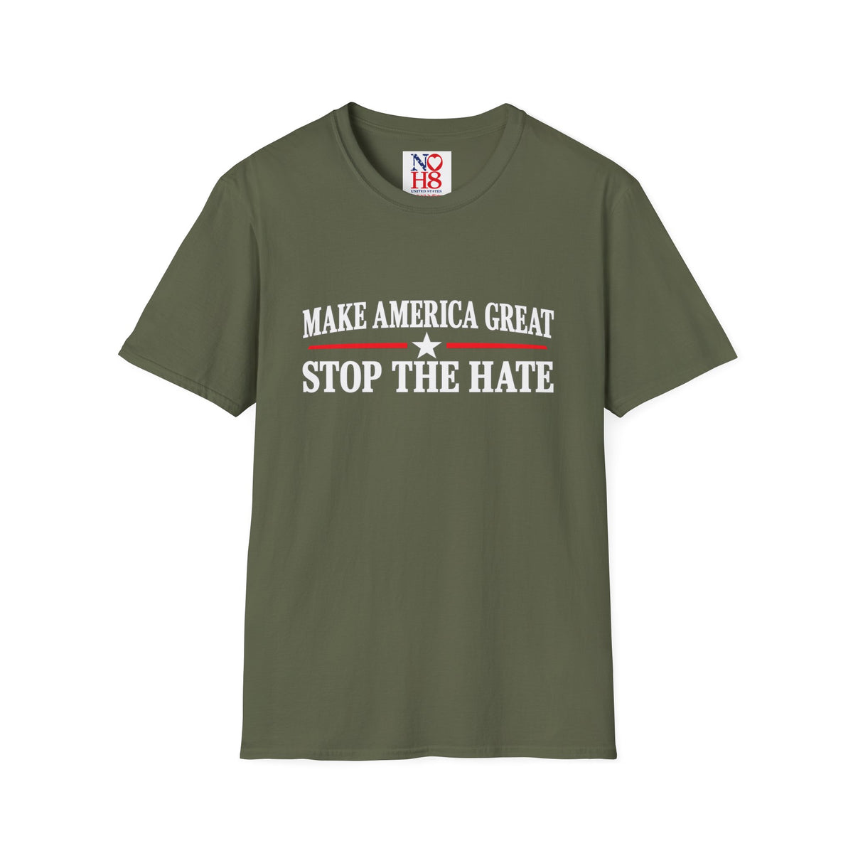 Stop the Hate T-Shirt - "Make America Great" Patriotic Anti-Hate Tee