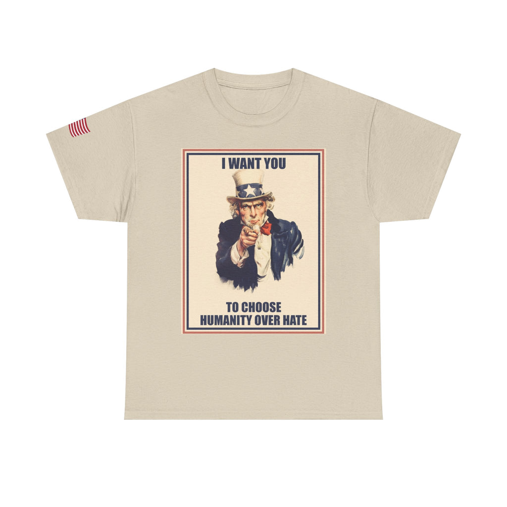 Patriotic Uncle Sam Humanity Over Hate T-Shirt