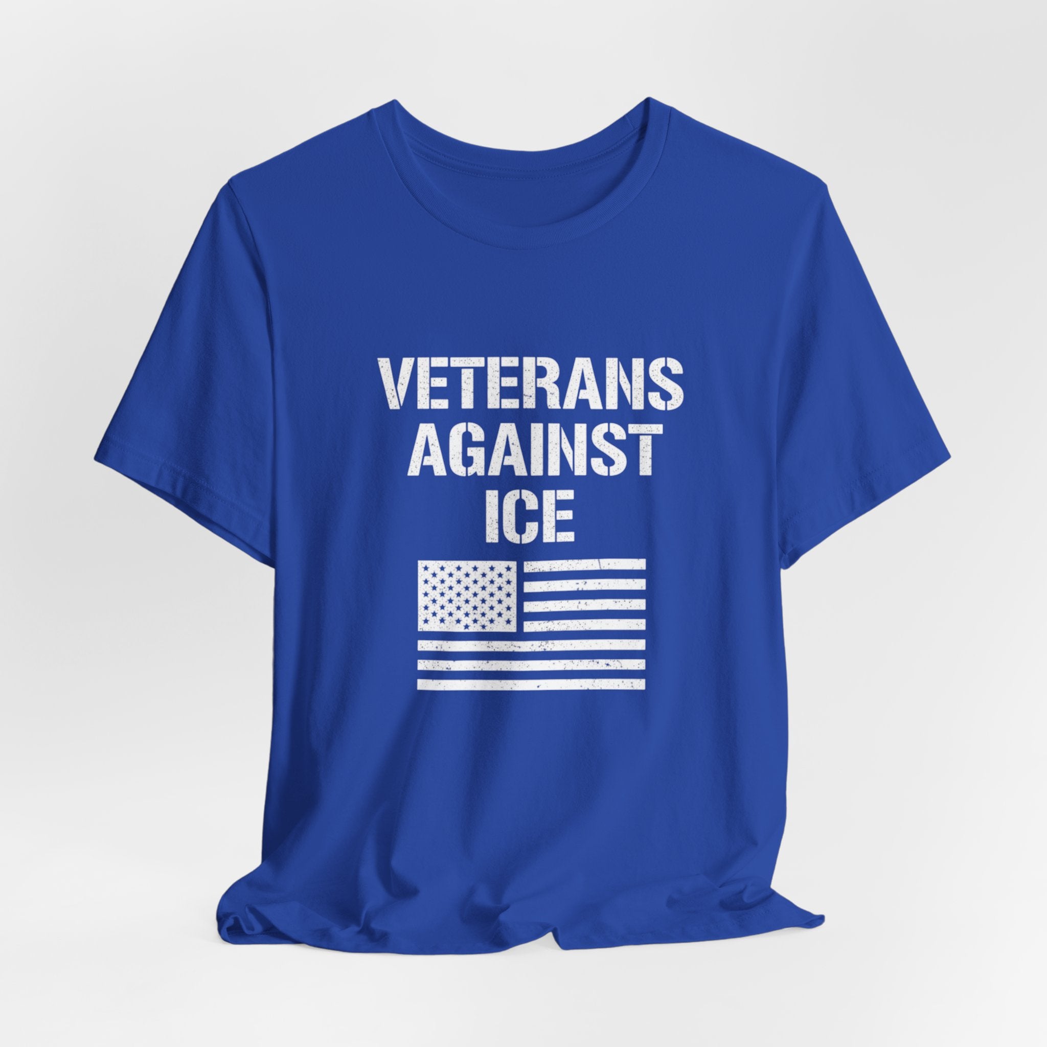 Veterans Against ICE T-Shirt — Patriotic Anti-Detention Statement Tee