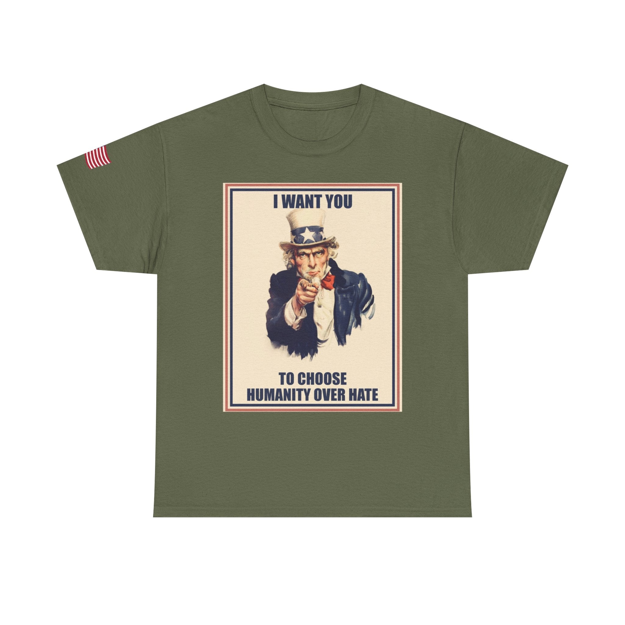Patriotic Uncle Sam Humanity Over Hate T-Shirt