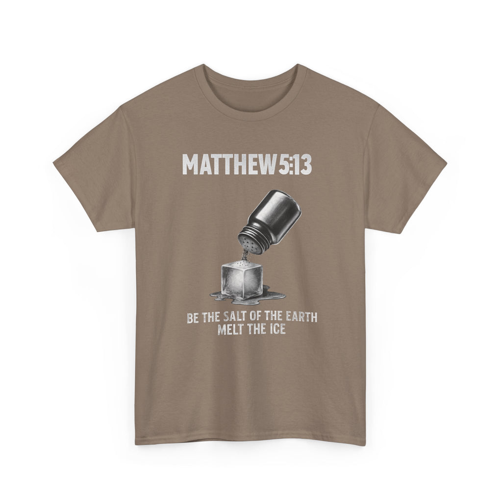 Matthew 5:13 Unisex Faith & Activism T-Shirt | Anti-ICE Religious Protest Tee | Unisex Heavy Cotton Christian Activist Shirt for Protesting & Social Justice