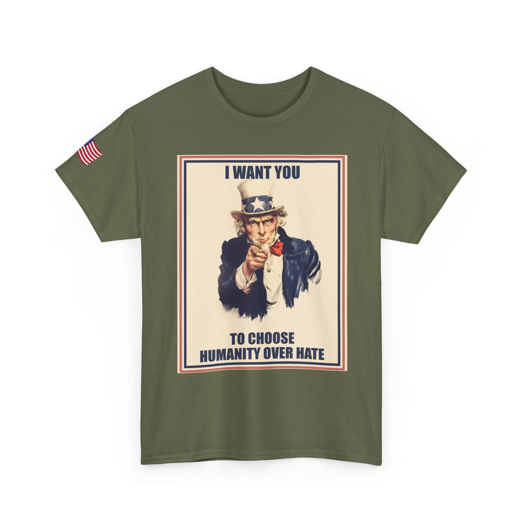 Patriotic Uncle Sam Humanity Over Hate T-Shirt