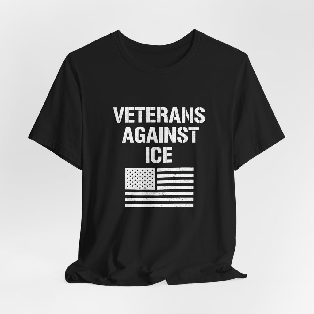 Veterans Against ICE T-Shirt — Patriotic Anti-Detention Statement Tee